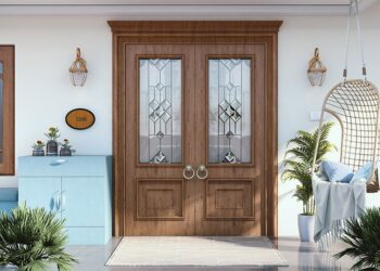 Wooden front door