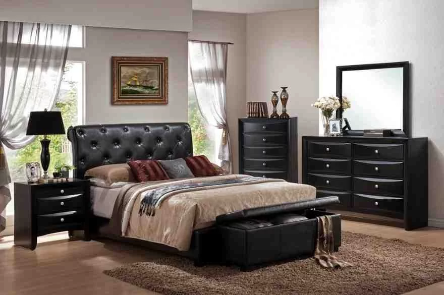 Leather in bedroom decor