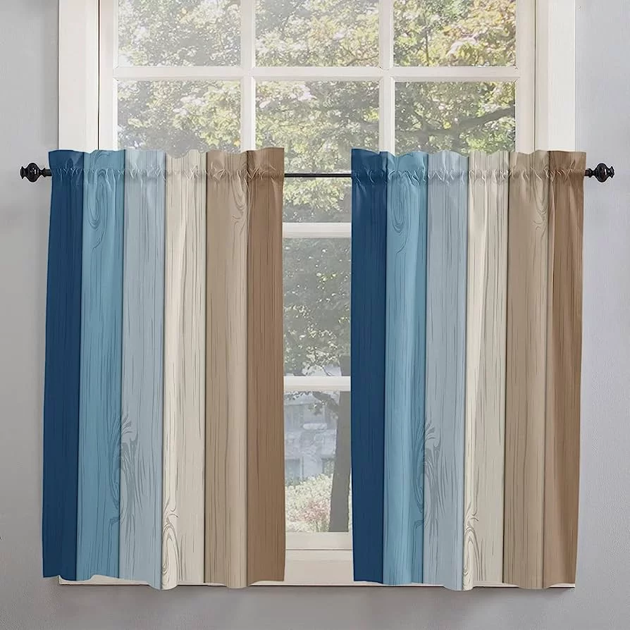 Window sill length curtains
