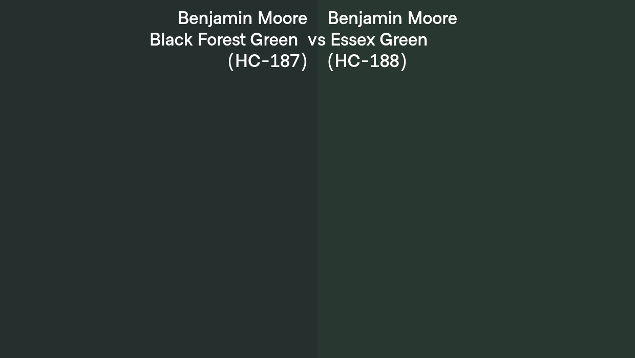 benjamin moore black forest green and benjamin moore essex green