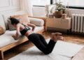 A women exercising in her Home Fitness Space