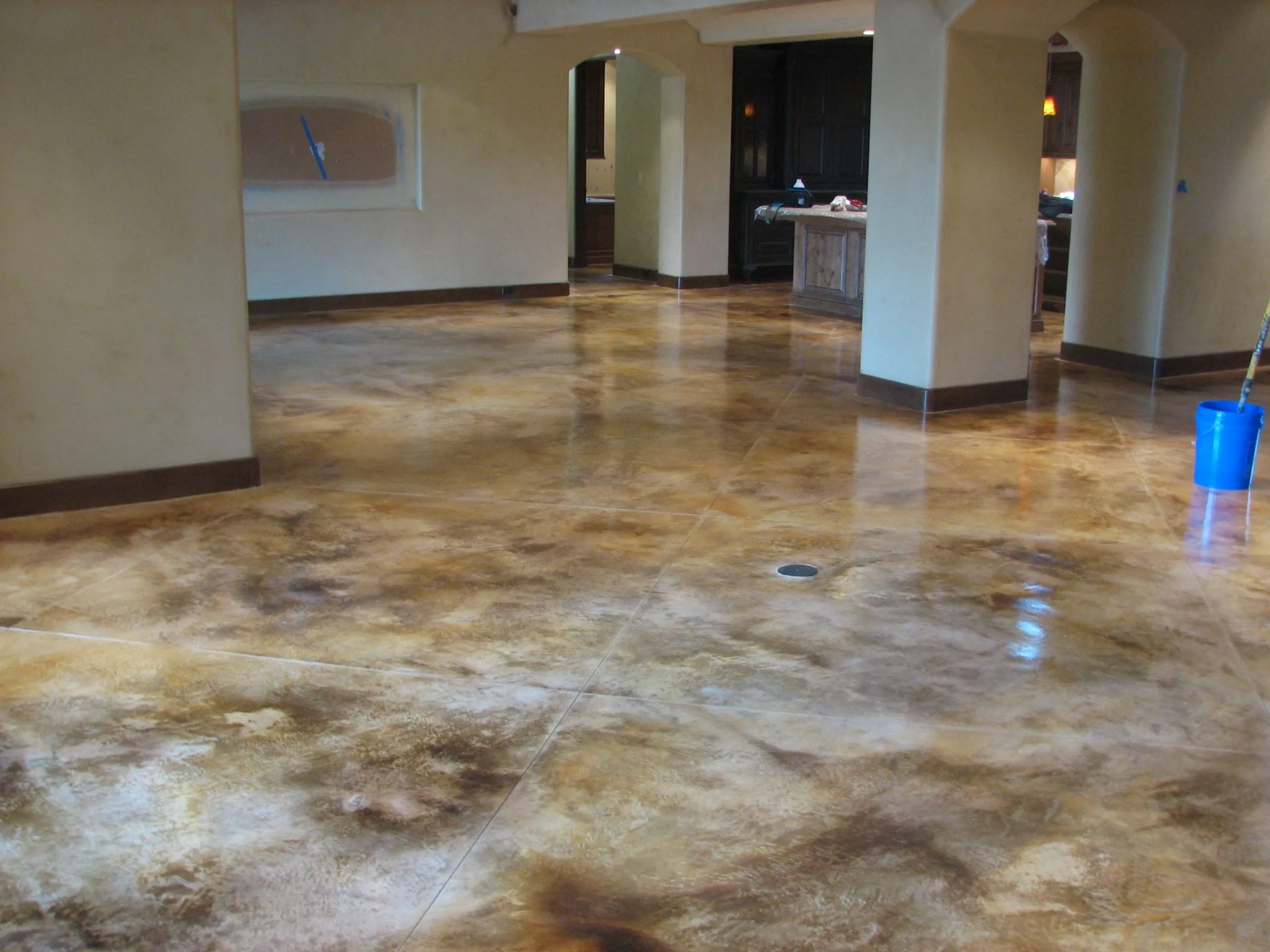 Curing and Finishing stamp concrete 