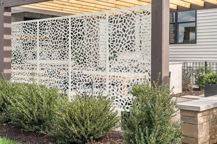 metal mesh patio ideas