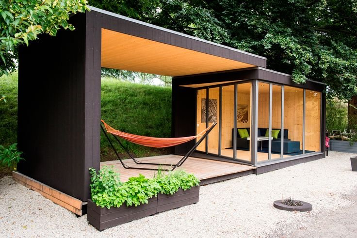 Modern outdoor home office sheds