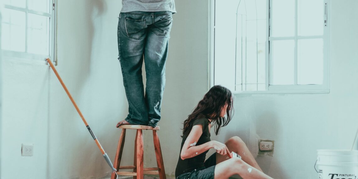 A couple doing Home Improvement Projects together