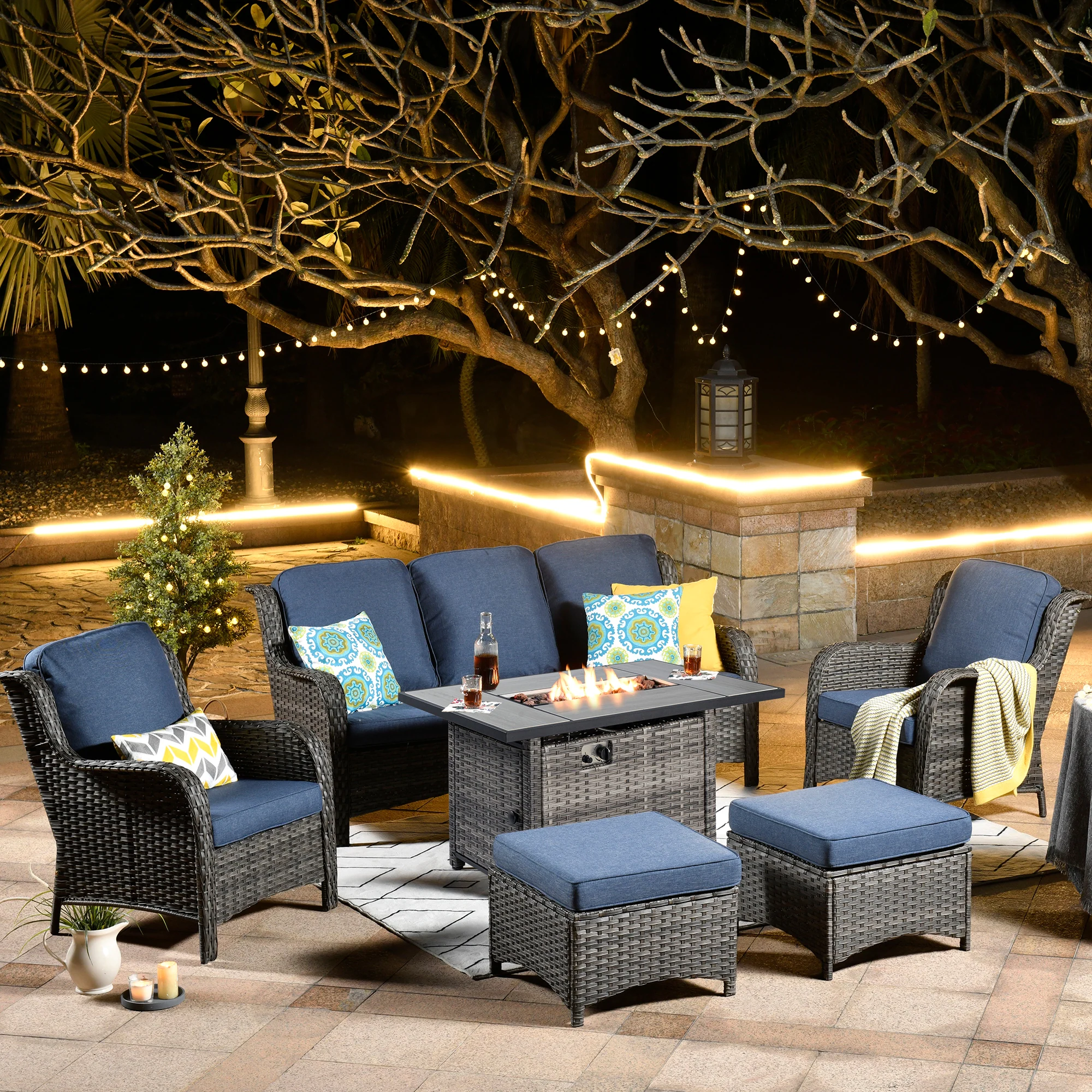 Night Out on rectangular patio