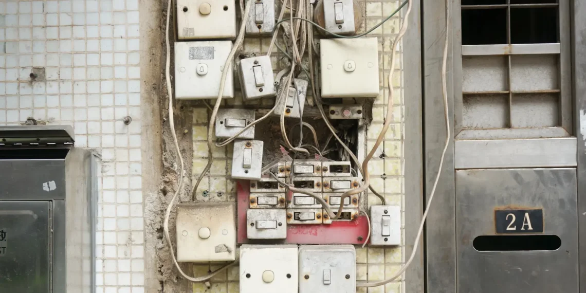 several assorted power switches mounted on white wall - Circuit Breaker