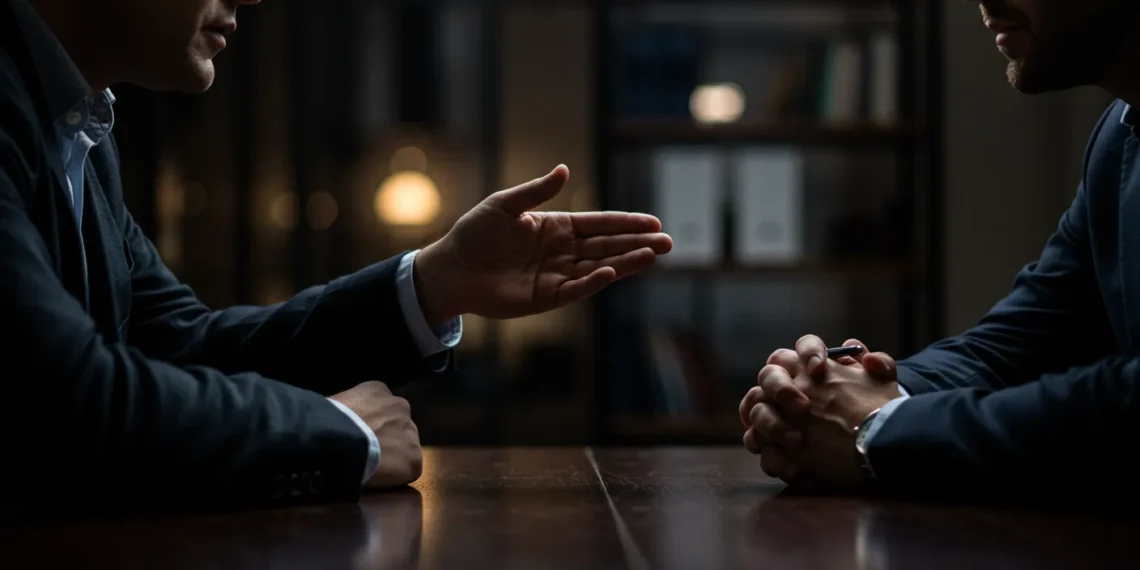 two people discussing end of lease