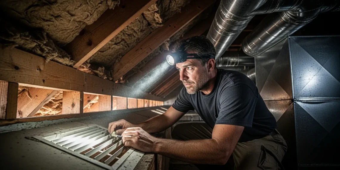 Why does an HVAC Contractor Inspects Attic Ventilation When Cooling Systems Struggle During Extreme Summer Temperatures